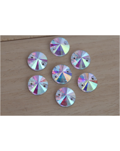 Rhinestones Round Crystal AB 10MM (10 pz)