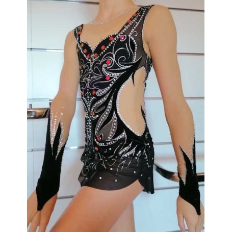 Leotard Size 36 mod.Orchidea Nera with sleeve