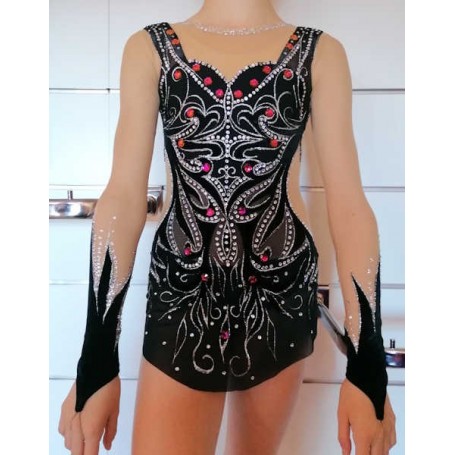 Leotard Size 36 mod.Orchidea Nera with sleeve