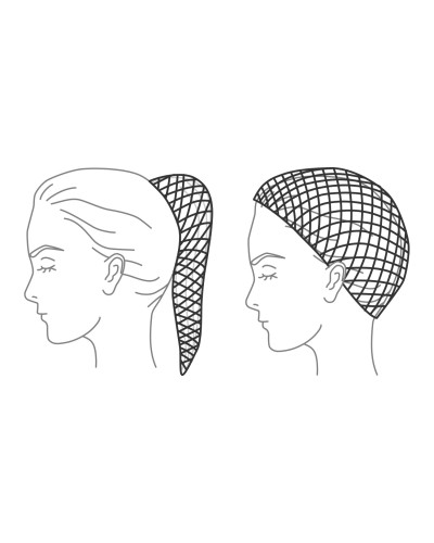 Rete elastica per chignon nera 2